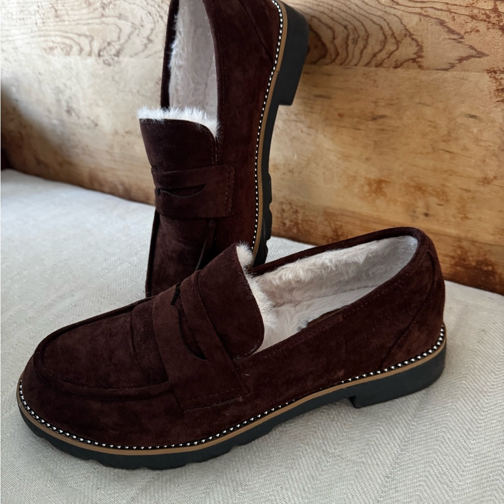 Taryn Rose Dark Brown Suede Women's Loafers